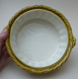 Antique Sarreguemines barbotine Fruit tureen