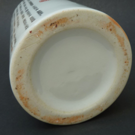 Chinese Qing porcelain brush pot with calligraphy