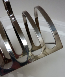 Dutch Art Deco silver plated toast rack