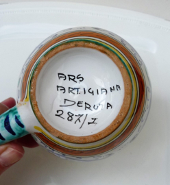 Deruta ARS Artigiana puzzle jug Bevi Se Puoi