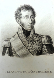 Engraving by Ambroise Tardieu of Louis de France Duc d'Angouleme