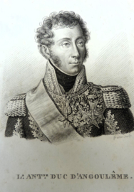 Gravure Ambroise Tardieu van Louis de France Duc d'Angouleme