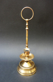 Vintage portable brass wall candlestick