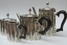 Engels verzilverd thee koffie servies