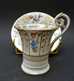 Dresden Richard Klemm Meissen cup with saucer 19th century