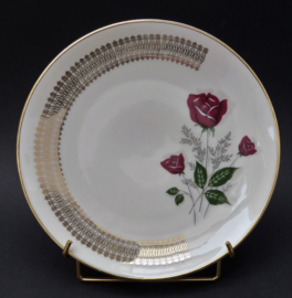 Mitterteich Mid Century dejeuner set goud met rode roos