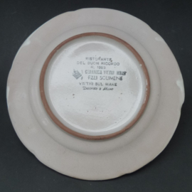 Solimene Vietri piatto Buon Ricordo Bastianello al Molo Roma 1983