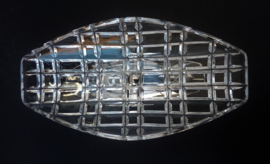 Quist Mid Century crystal and silver plated pedestal bowl