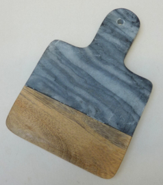 Borrelplank natuursteen en hout