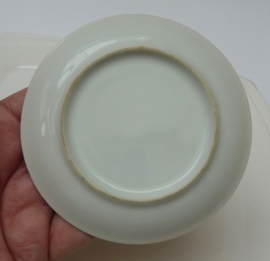 Gilded pink porcelain footed cabinet cup