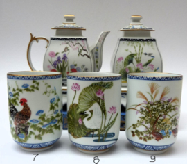 Franklin Mint Birds and Flowers Japanse theekom