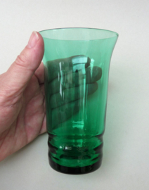 Kristalunie Art Deco groen glazen waterbekers