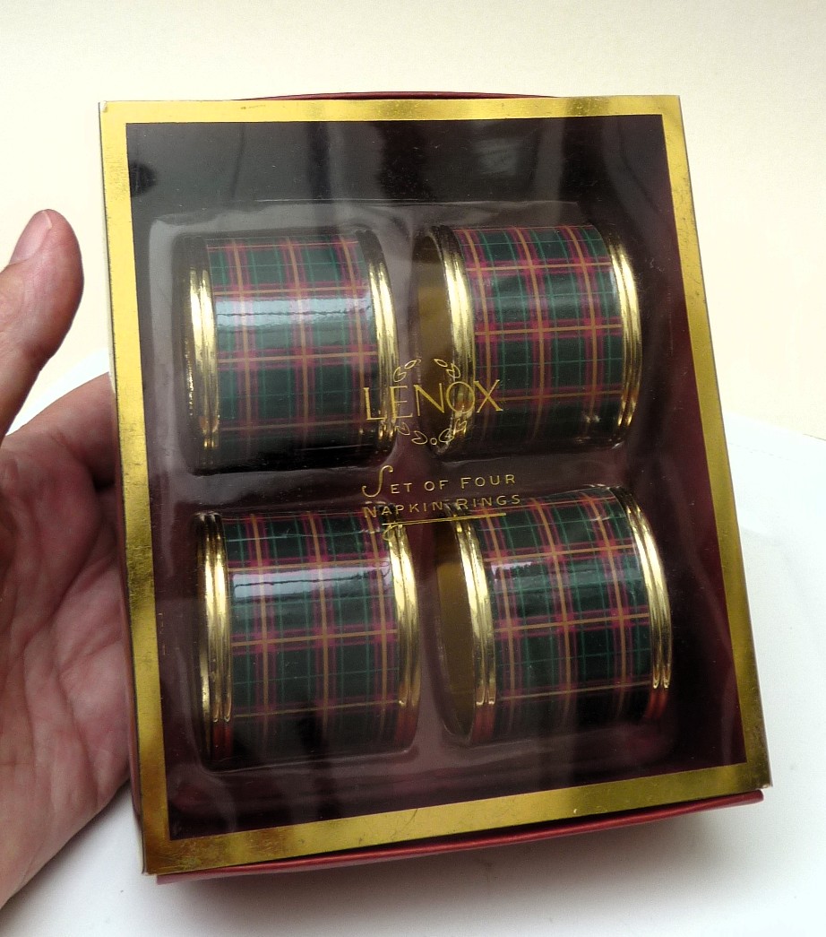 Lenox Nouveau Plaid Schotse ruit servetringen