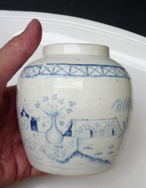 Chinoiserie blue white ginger jar 19th century