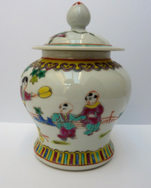 Chinese Jingdezhen porcelain PROC ginger jar playing boys