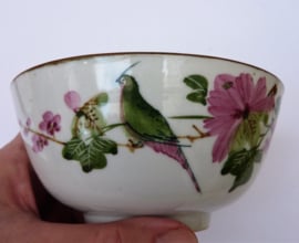 Chinese porcelain rice bowl blossom and bird