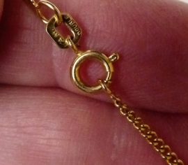 Gold plated necklace with heart pendant