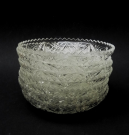 Early American Pattern Glass brood en boter bordjes set