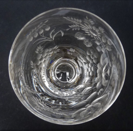 Victorian cut crystal wine glass