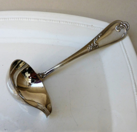 Silver plated Rococo style sauce ladle