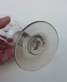 Flared bowl single knop stem wine glasses 19th century