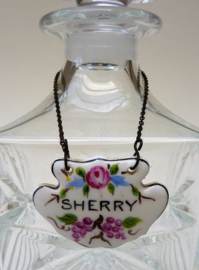 Artone Engeland bone china Sherry decanter label