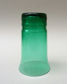 Kristalunie Art Deco groen glazen waterbekers