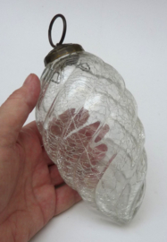 Vintage Duitse glazen Kugel kerstbal
