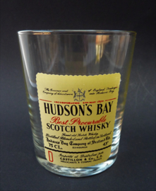 Vintage Hudsons Bay whisky glas