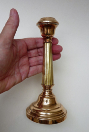 A pair of copper neo classical candlesticks 19th century