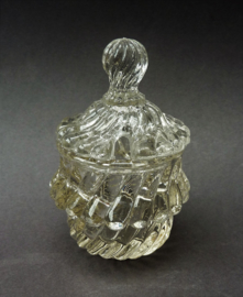 French glass mustard jar for condiment set