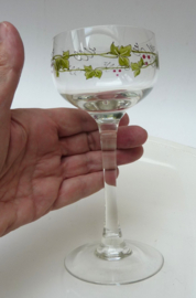 A pair of Theresienthal Art Nouveau rhine wine glasses