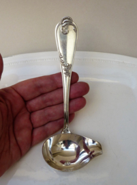 Silver plated Rococo style sauce ladle