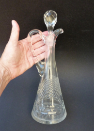 Cut crystal decanter late 19th century