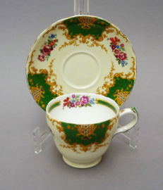 Grosvenor Windsor green cup and saucer