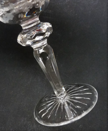 Victorian cut crystal wine glass