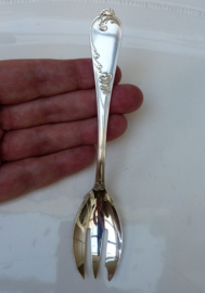 Silver plated Rococo style oyster forks