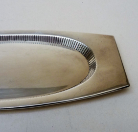 Mid Century Modernist verzilverd roomstel dienblaadje