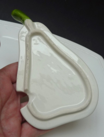 Italiaanse faience jam stroop pot Peer