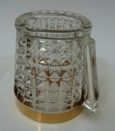 Hollywood Regency persglazen ijsemmer gouden rand jaren 60