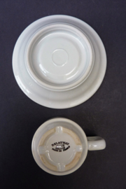Delaunay bistroware espresso cup white with silver