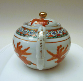 Chinees porseleinen Early Republic Goudvis theepot