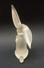 Stelvia Empoli frosted art glass figurine of a hare