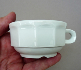 Pillivuyt white bistroware porcelain petit creme cup with saucer