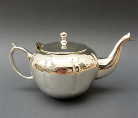 Antique English Victorian silver plated Bullet teapot