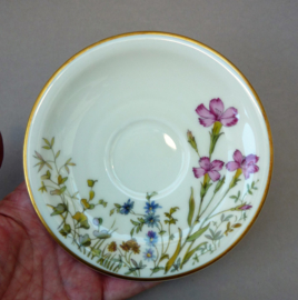 Krautheim bone china cup with saucer in flower pattern L