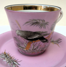 Parrot cup with saucer 19th century