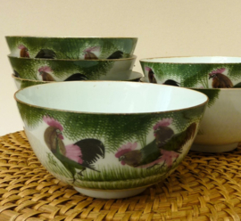 Chinese porcelain rooster bowl