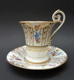 Dresden Richard Klemm Meissen cup with saucer 19th century