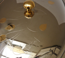 Alpu Puppieni Italiaanse RVS design dekselschaal met gouden details